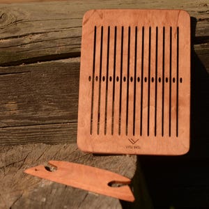 Rigid Heddle, 14 holes, Weaving board, Weaving plate, Backstrap weaving, Inkle weaving, Backstrap loom, Viking craft, Band weaving