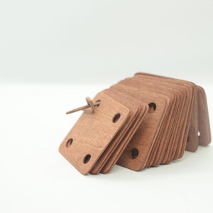 Tabletes finos para tecelagem/ 1 mm de espessura / Cartões para tecelagem de tabletes / Tecelagem de cartões / 5 x 5 cm / Conjunto de 10 - 100 / Tabletes de madeira dura / Arte Viking