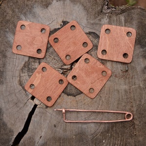 Brettchenweben 0,8 mm Stärke, Webbrettchen, Brettchenweben, Kartenweben, 5 x 5 cm, 10er - 100er Set, Mittelalterliches Handwerk, Wikingerkunst,
