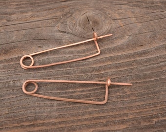 Copper pin, 9cm, Tablet Card weaving, Medieval pin, Pin for reenactment, Pin for weaving, Handmade pin,Fastener for weaving