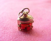 C) Vintage Sterling Silver Charm Ships Port lantern