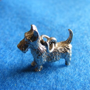 P) Vintage Sterling Silver Charm Charms Scottie or Westie dog