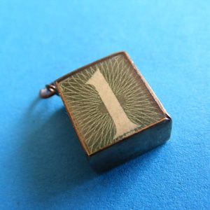 Vintage 9ct gold GBP British 1 Pound Note charm pendant charms 9k 375