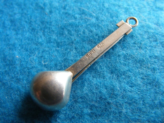 C) Vintage Sterling Silver Charm Charms Mandolin - image 4