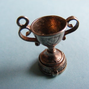 Nuvo Vintage Sterling Silver charm Trophy Cup opens to a certificate charms 925 pendant (R)