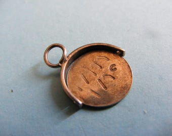 Vintage Sterling Silver charm Happy Days Spinner Charms Pendant 925 (K)