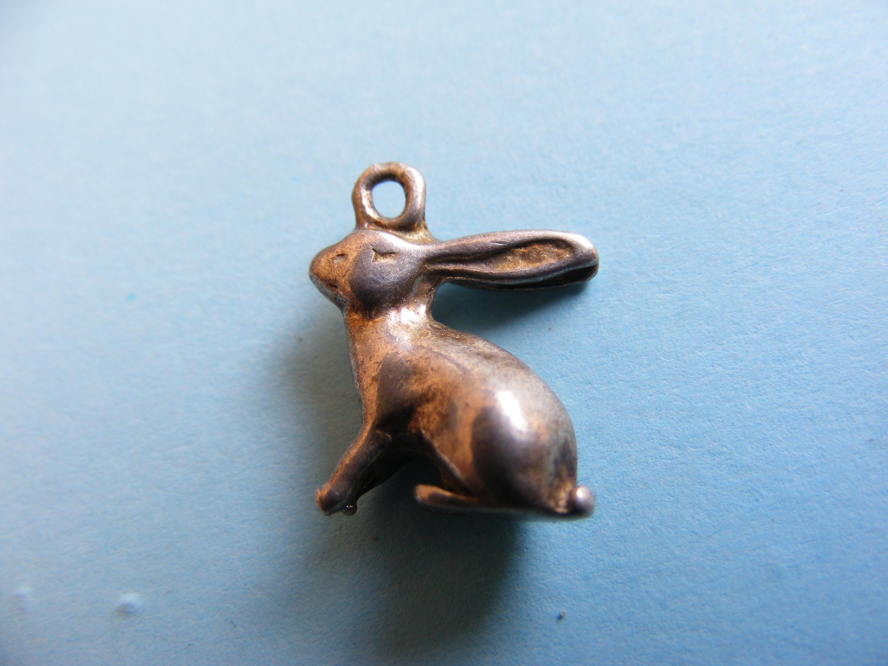 ヴィンテージ スターリングシルバー チャーム ラビットチャーム 925