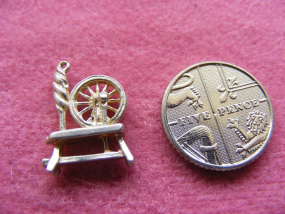 SALE M) Vintage Sterling Silver Charm Charms Spin… - image 3
