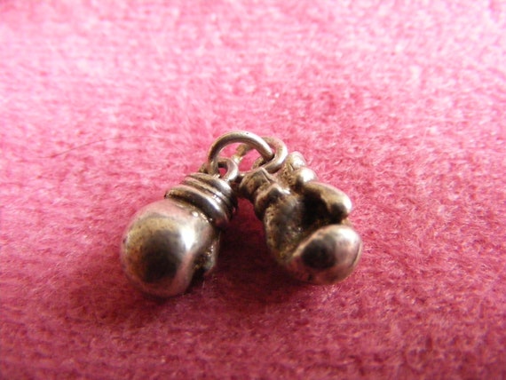 I) Vintage Sterling Silver Charm Charms Pair of Bo