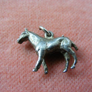 vintage sterling silver charm horse p & b