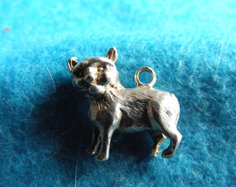 M) Vintage Sterling Silver Charm Manx cat