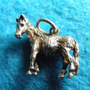 O) Vintage Sterling Silver Charm Dartmoor Pony