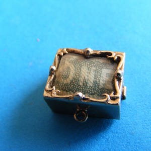 Vintage 9ct gold GBP British 1 Pound Note charm pendant charms 9k 375