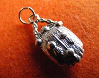 H) Vintage Sterling Silver Charm Puffed Scottish Sporran