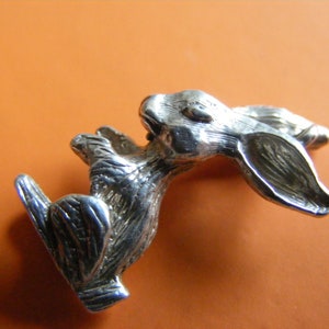 M) RARE CHIM Vintage Sterling Silver Charm Rabbit