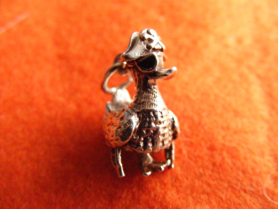 P) RARE Nuvo Vintage Sterling Silver Charm Pirate… - image 1