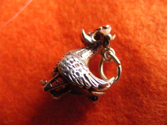 P) RARE Nuvo Vintage Sterling Silver Charm Pirate… - image 2