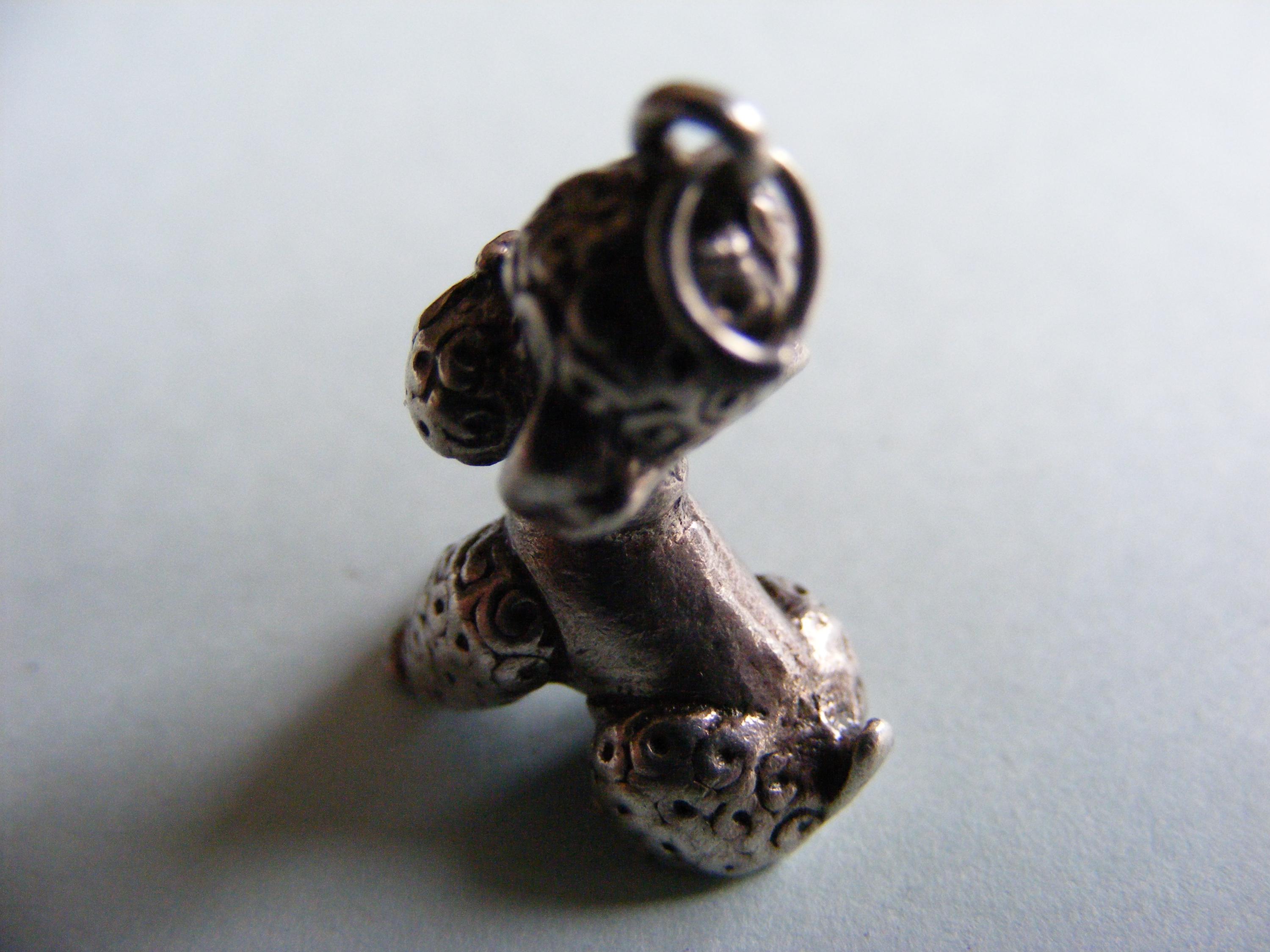 Charm (breloque) Caniche En Argent Sterling Vintage - 3,1 G - France