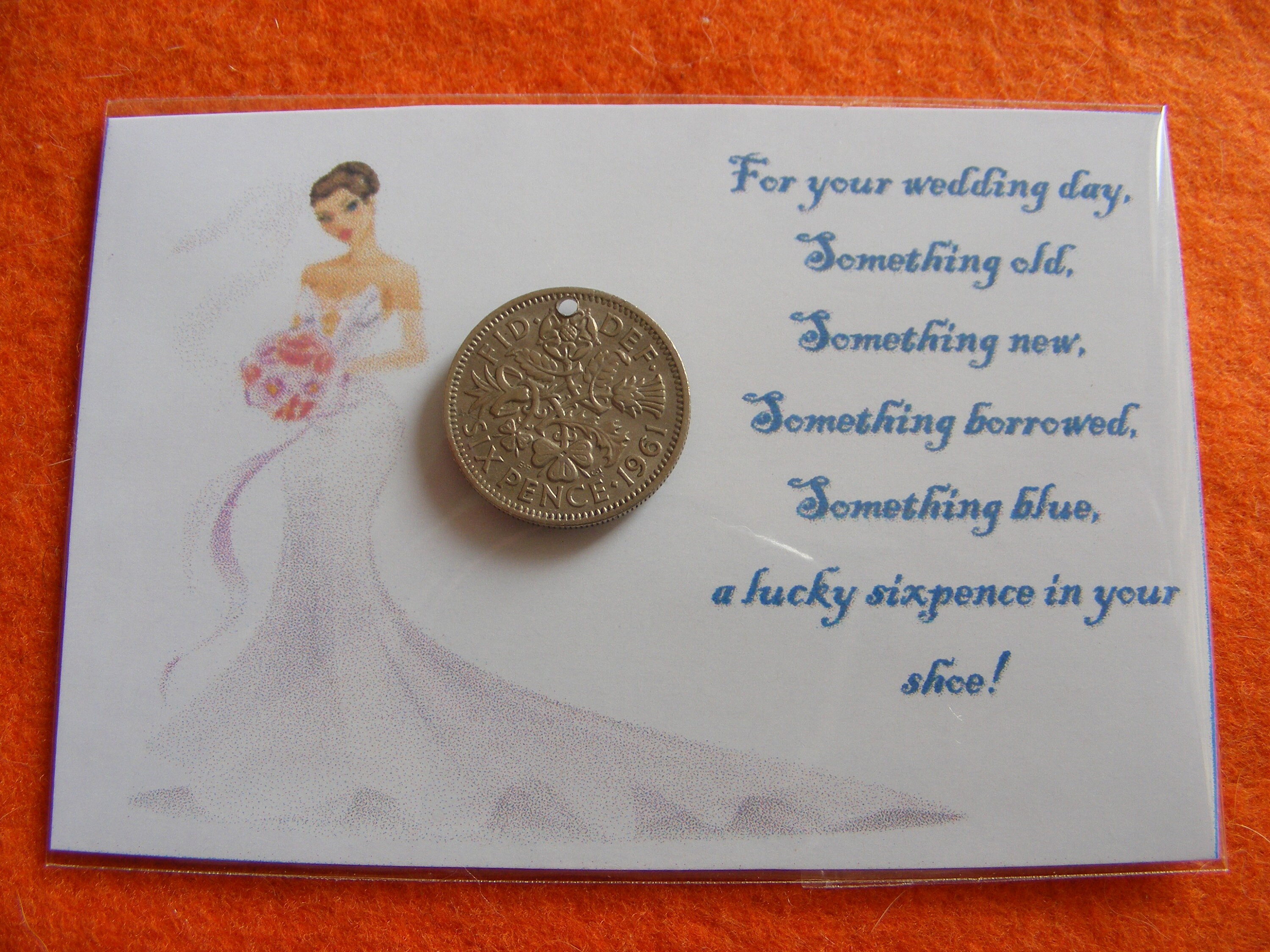 1961年英国シックスペンス：幸運の結婚式のコインチャーム - Etsy 日本