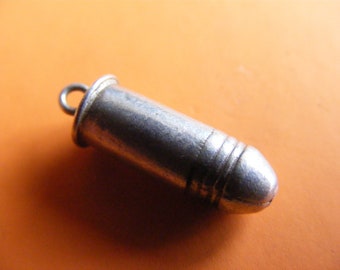 J) Vintage Sterling Silver Charm Bullet