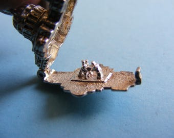 Vintage Sterling Silver St Paul's Cathedral Charm: Opens to Charles & Diana Wedding (F)