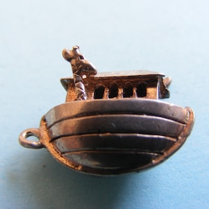 Vintage Sterling Silver charm Noah&#39;s Ark and the animals Charms Pendant 925 (F)