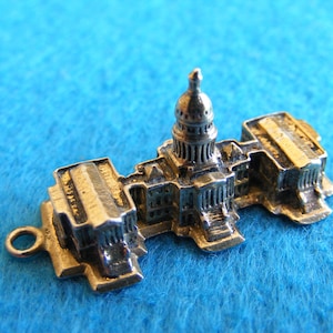 L) or vintage sur argent sterling Charm Capitol Building Washington