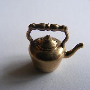 Vintage 9ct gold Puffed Kettle charm pendant charms 9k 375