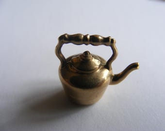 Vintage Anhänger in Form eines gepufften Kessels aus 9-karätigem Gold (9k 375)