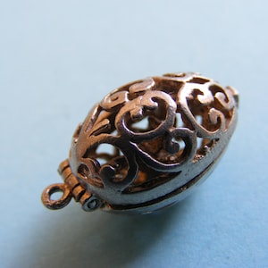 Vintage Sterling Silber Charm Charms Filagree Ei öffnet sich zu einem Vogel Charms 925 Anhänger (F)