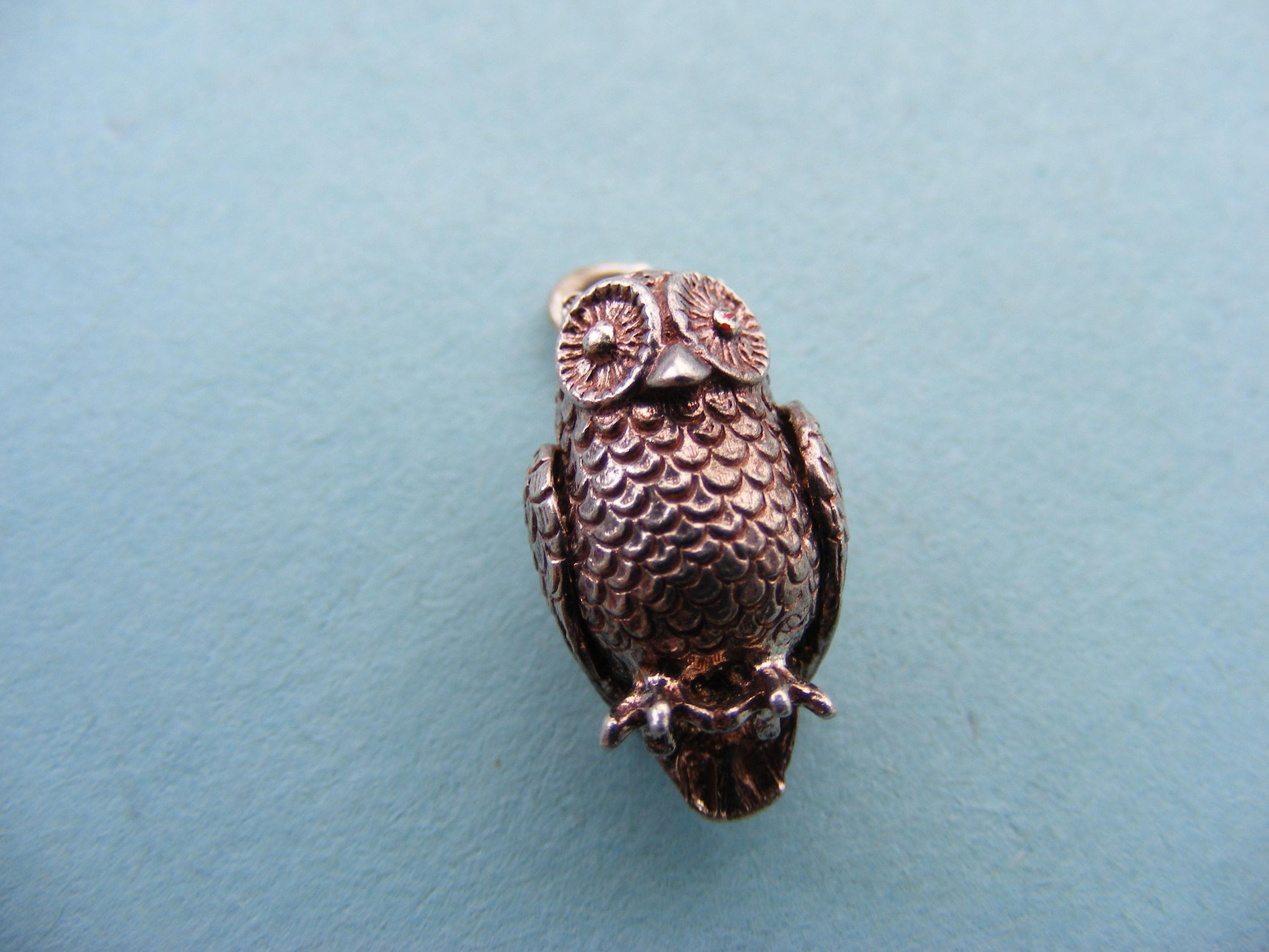 Vintage Sterling Silver charm: Owl (I)