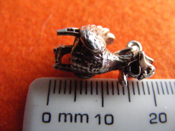 P) RARE Nuvo Vintage Sterling Silver Charm Pirate… - image 5