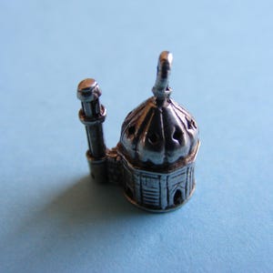 Pingente vintage de prata esterlina: Templo de mesquita (Z)
