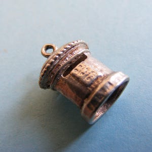 Vintage Sterling Silver charm Royal Mail Post box Charms Pendant 925 (B)