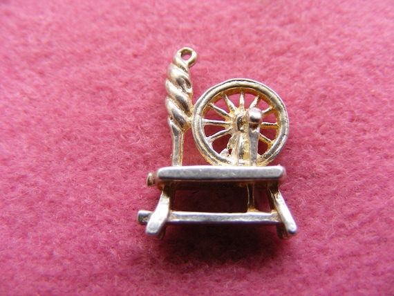 SALE M) Vintage Sterling Silver Charm Charms Spin… - image 1