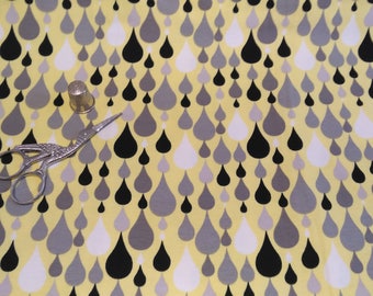Jersey cotton Bioau meter-drops fabric pink or yellow