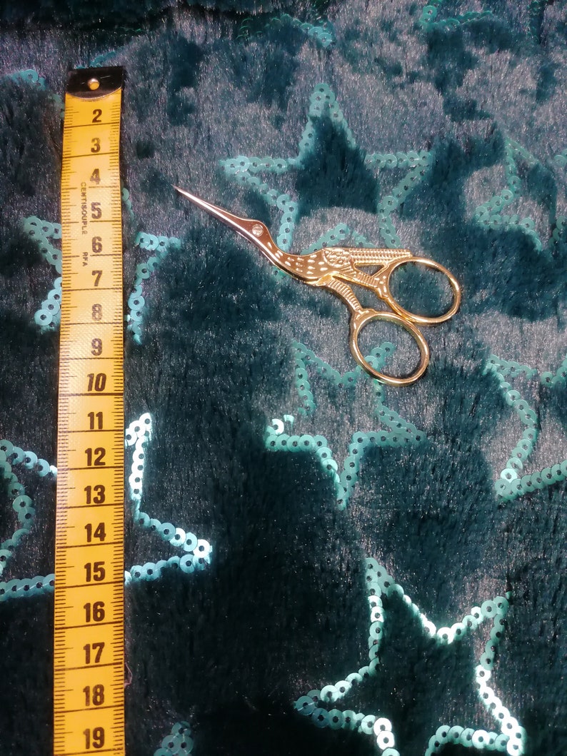 Green synthetic fur sequin stars 100/% PE