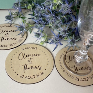 Sous Bocks / Sous Verres Gravés et doublement Personnalisés