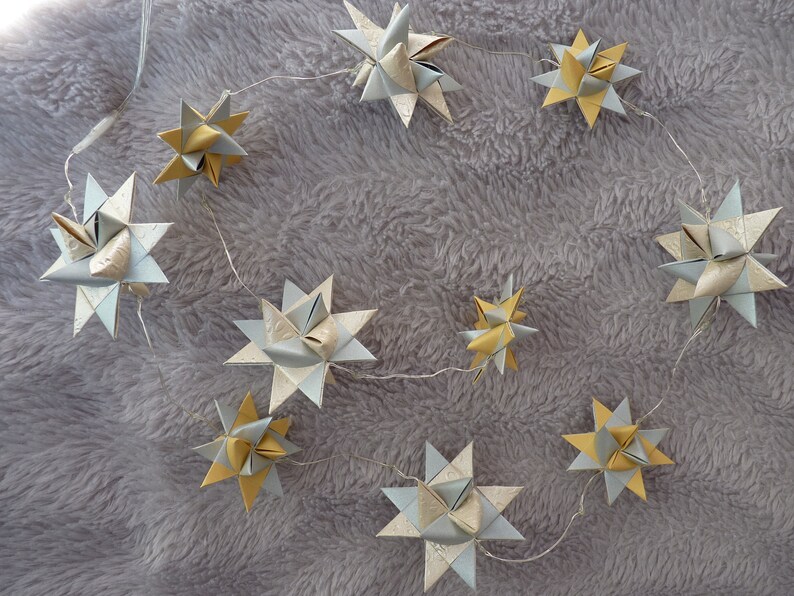 Lichterkette Origami Stern