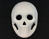 Blank White Sugar Skull Dia de Los Muertos Mask Halloween Skeleton Mask base