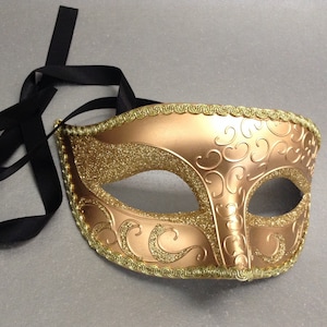 Couples Gold Men's Masquerade ball Eye Mask Pair