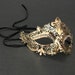 Gold masquerade laser cut metal eye mask for girls women dress Up party 