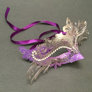 Couples Silver Purple Masquerade ball Birthday Carnival Cosplay dress up Party Mask