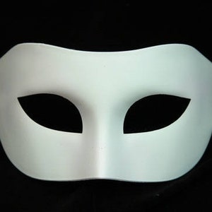 Unpainted DIY White Masquerade ball mask