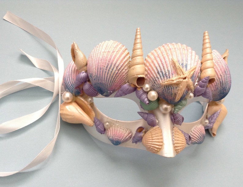 Mermaid Masquerade mask Seashells Princess Half face Mask dress up Party Wear