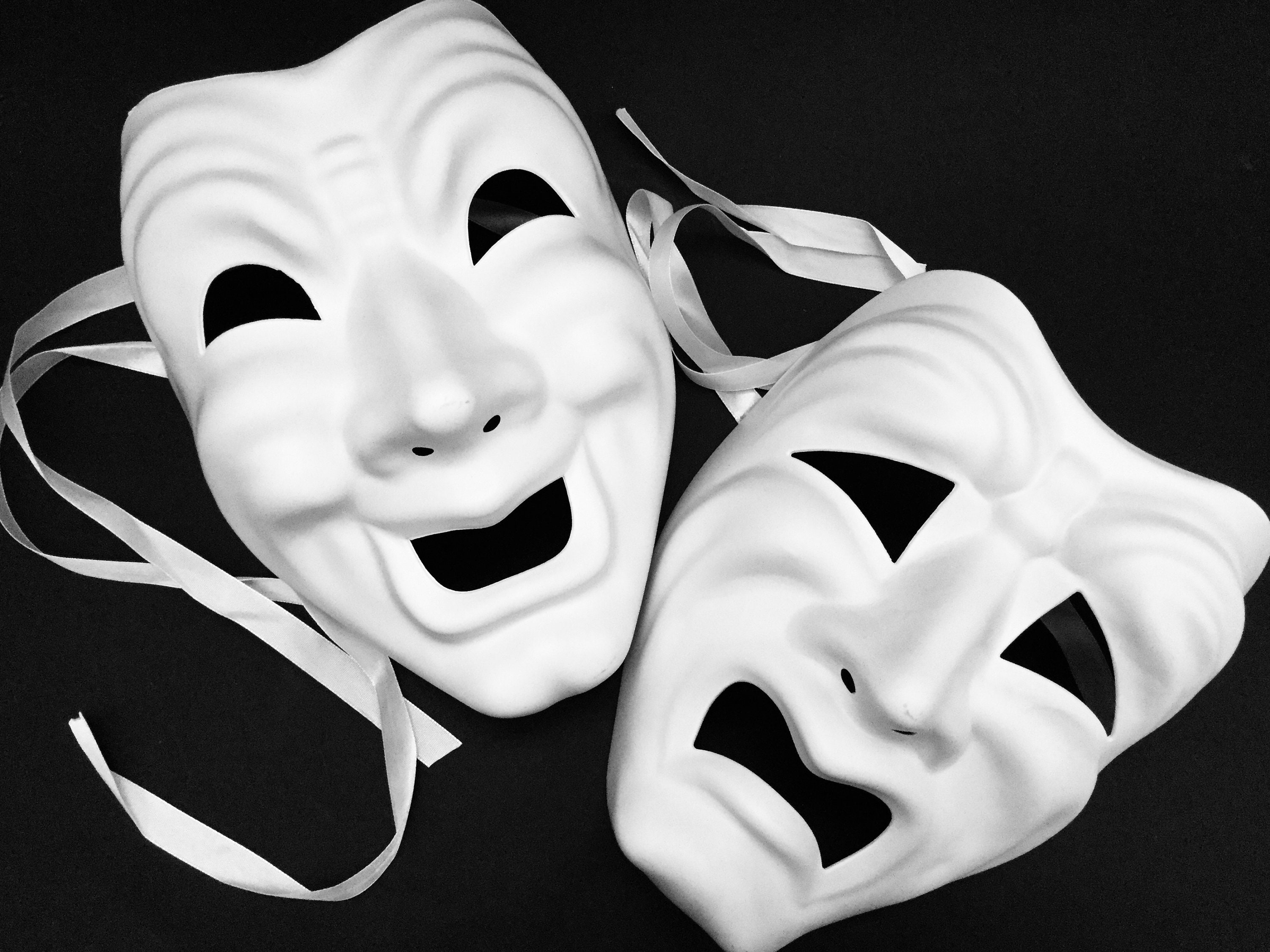 Comedy and Tragedy Masks Full Face Sad Happy Smile Face DIY Mask