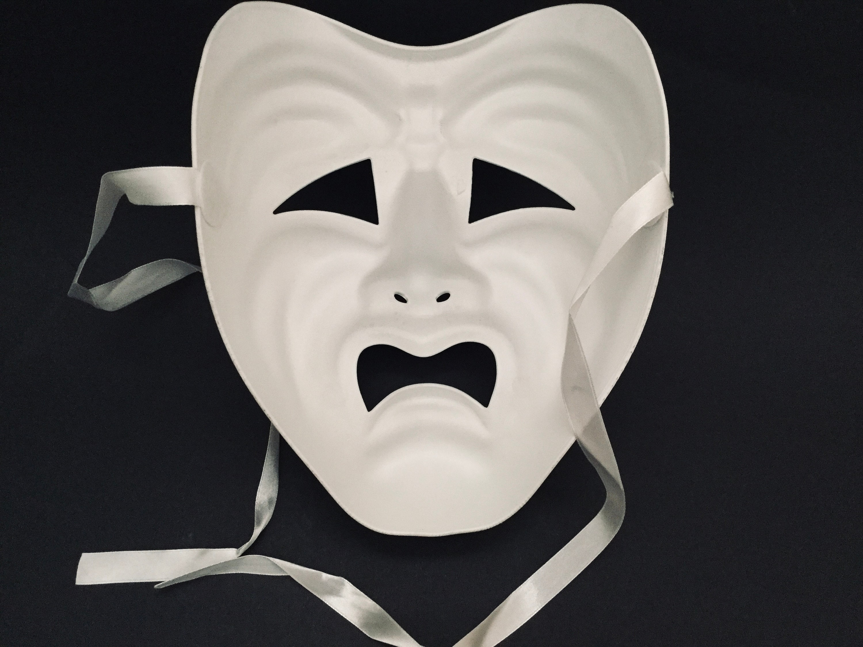 Comedy and Tragedy Masks Full Face Sad Happy Smile Face DIY Mask Base -   Canada