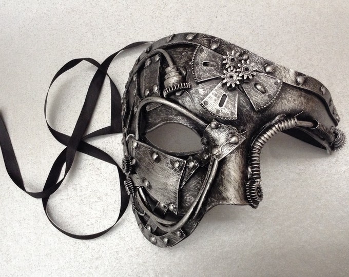 Couples Lace Masquerade Ball Mask Party Black Silver Phantom - Etsy