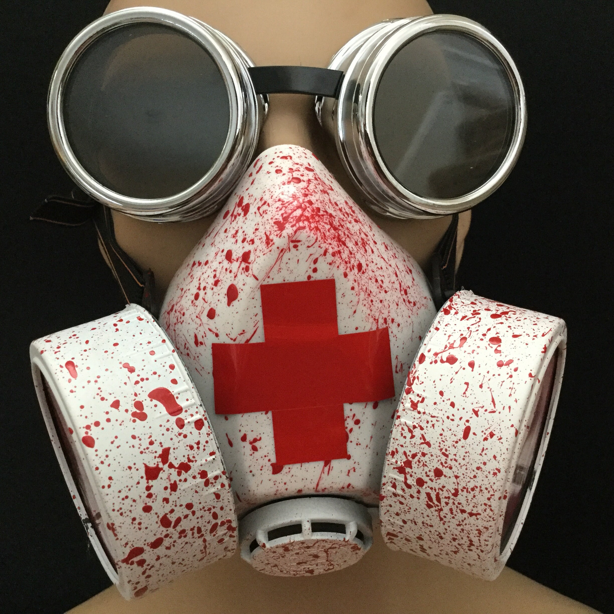 Bloody Nurse Gas Mask Steampunk Costume Cosplay Masquerade Etsy