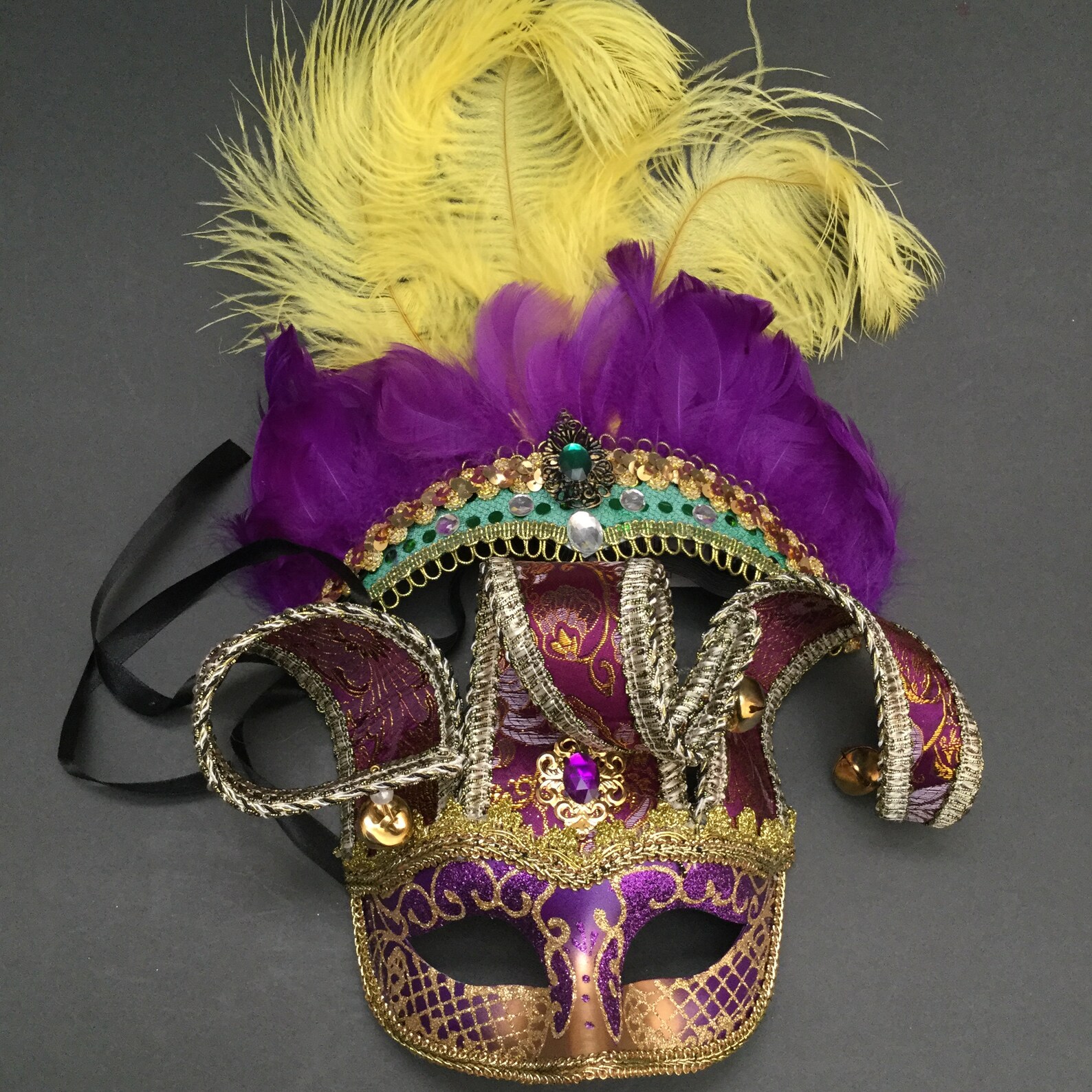 Mardi Gras Masquerade Feather Headband Headpiece Carnival Etsy